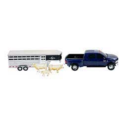 Ram 3500 Mega Cab Dually Truck, Sundowner Trailer, Charolais Family Toy Set