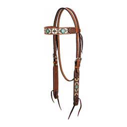 Turquoise Cross Aztec 5 8" Browband Headstall