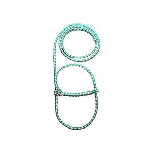 Green/White Braided Nylon Halter