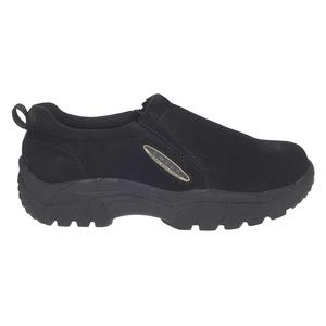 Black Suede Mens Sport Slip On