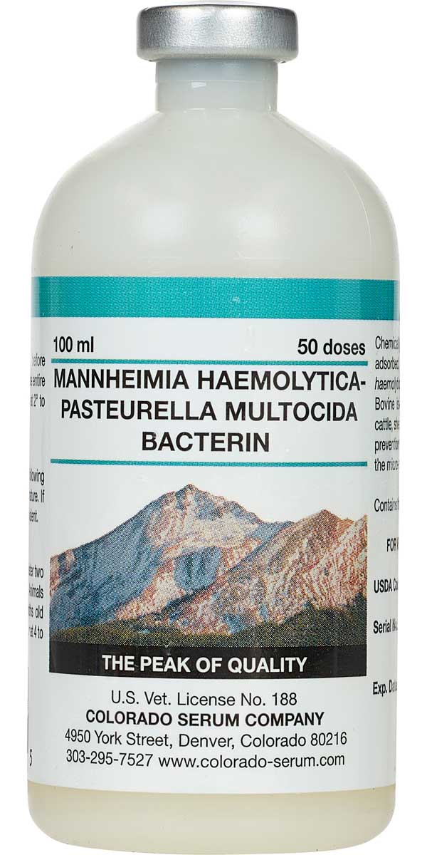 Mannheimia Haemolytica Pasteurella Multocida Bacterin Colorado Serum