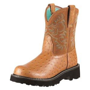 Cognac Ostrich Ariat Fatbaby Boots for Women