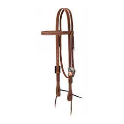 ProTack 3 4" Copper Flower Straight Browband Horse Headstall