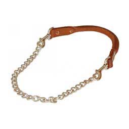 Leather Handle Goat Collar with Chain