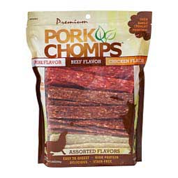 Premium Pork Chomps Assorted Crunch Strips Dog Treat Chews