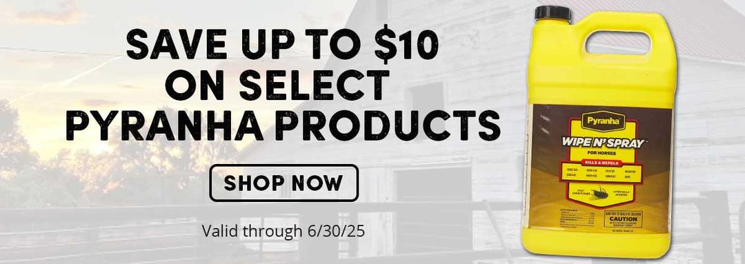 Save up to $10 on select Pyranha products! Valid through 6-30-25.