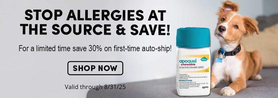 Apoquel chewable - Save 30% on first-time auto-ship! Valid through 8-31-25.