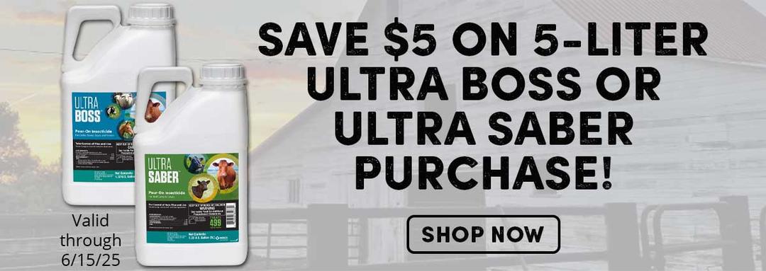 Save $5 on 5-Liter Ultra Boos or Ultra Saber purchase! Valid through 6-15-25.
