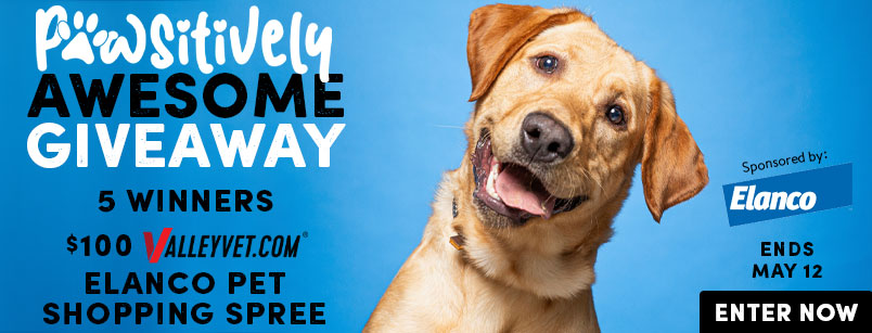 Pawsitively Awesome Giveaway - Five $100 Shopping Spree Winners for Elanco Pet Products.