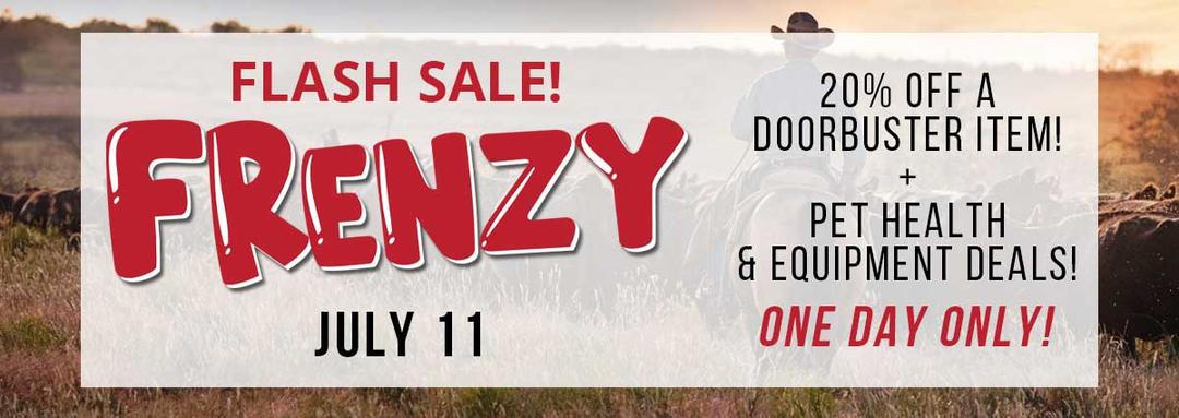 Flash Sale Frenzy - 20% off a doorbuster item! + Pet health & equipment deals! One day only!