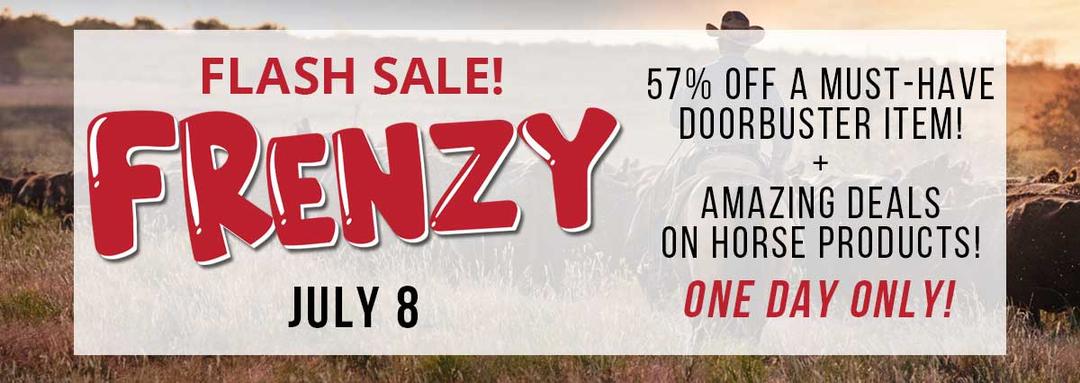 Flash Sale Frenzy - 57% off a must-have doorbuster item! + Amazing deals on horse products! One day only!