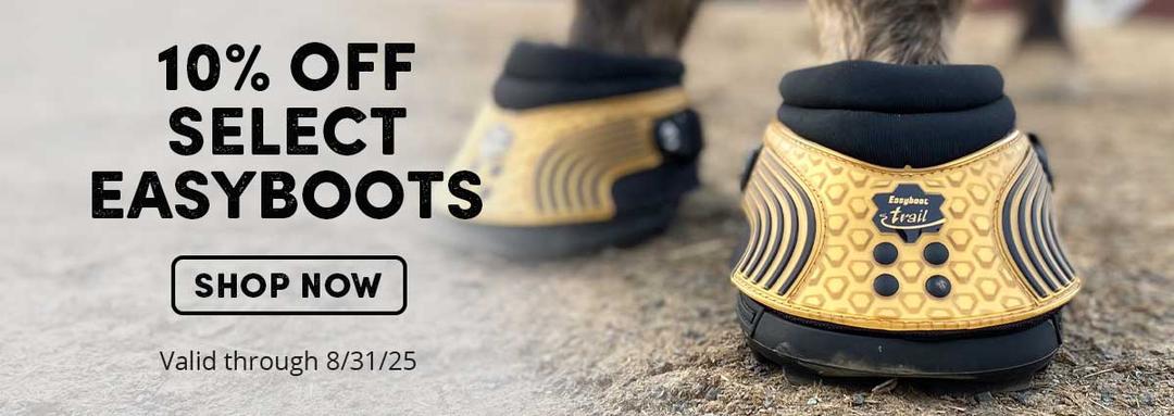 10% off select Easyboots. Valid through 8-31-25.
