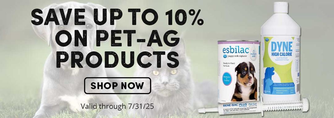 Save up to 10% on Pet-Ag Products. - Valid through 7-31-25.