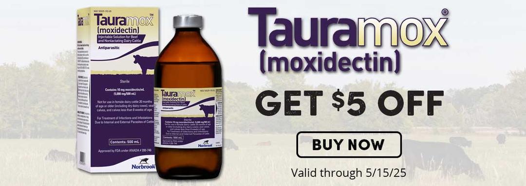 Get $5 off Tauramox. Valid through 5-15-25.