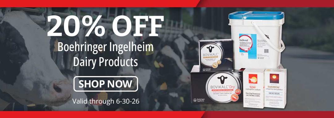 20% off Boehringer Ingelheim Dairy products. Valid through 6-30-26.