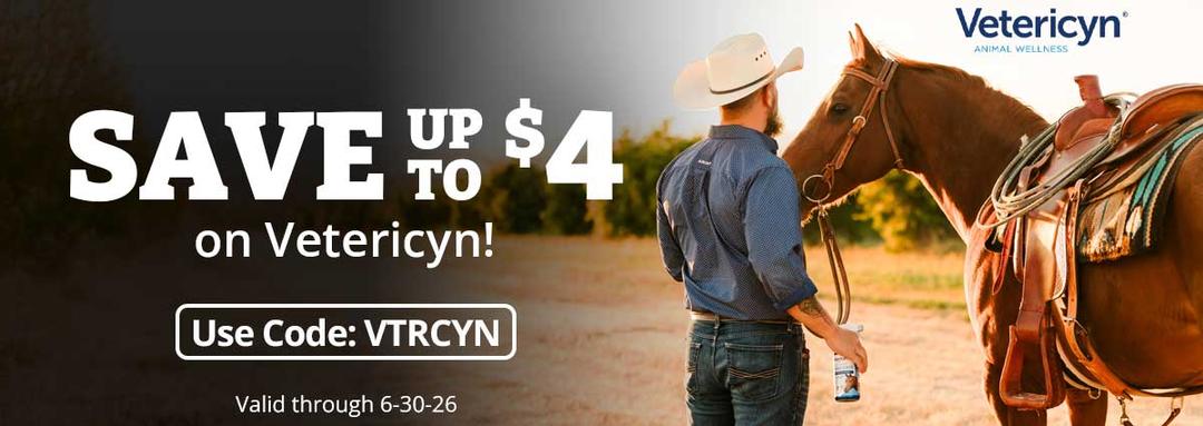 Save up to $4 on Vetericyn. Use code: VTRCYN. Valid through 6-30-26.