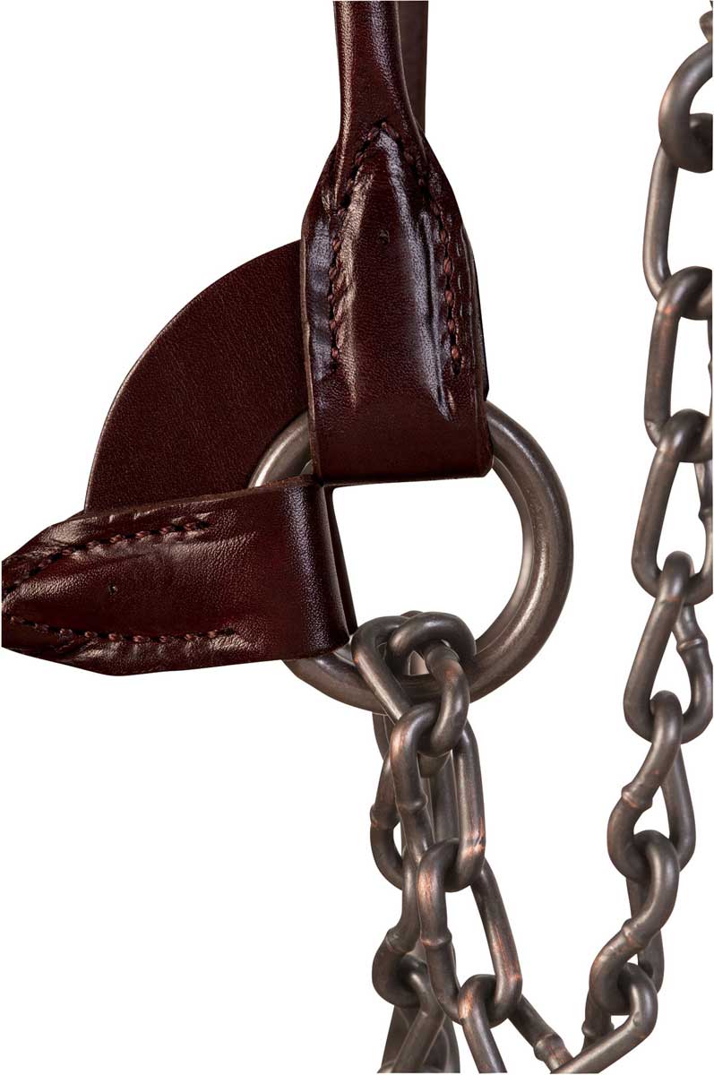 Medium Brown Weaver Rounded Leather Show Halter & Lead for Cattle 950-1500 
