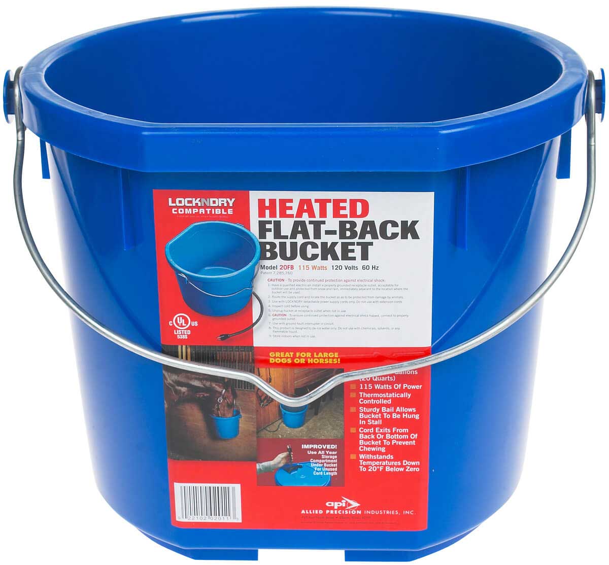 Allied Precision 5 Gallon Heated Flat-Back Bucket