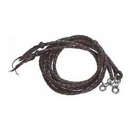 Round Braided Leather Spilt Horse Reins Weaver Leather