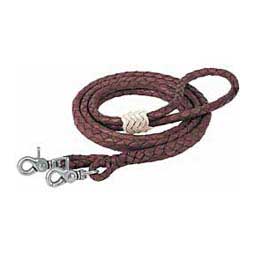 Round Braided Leather Roper Horse Reins  Weaver Leather
