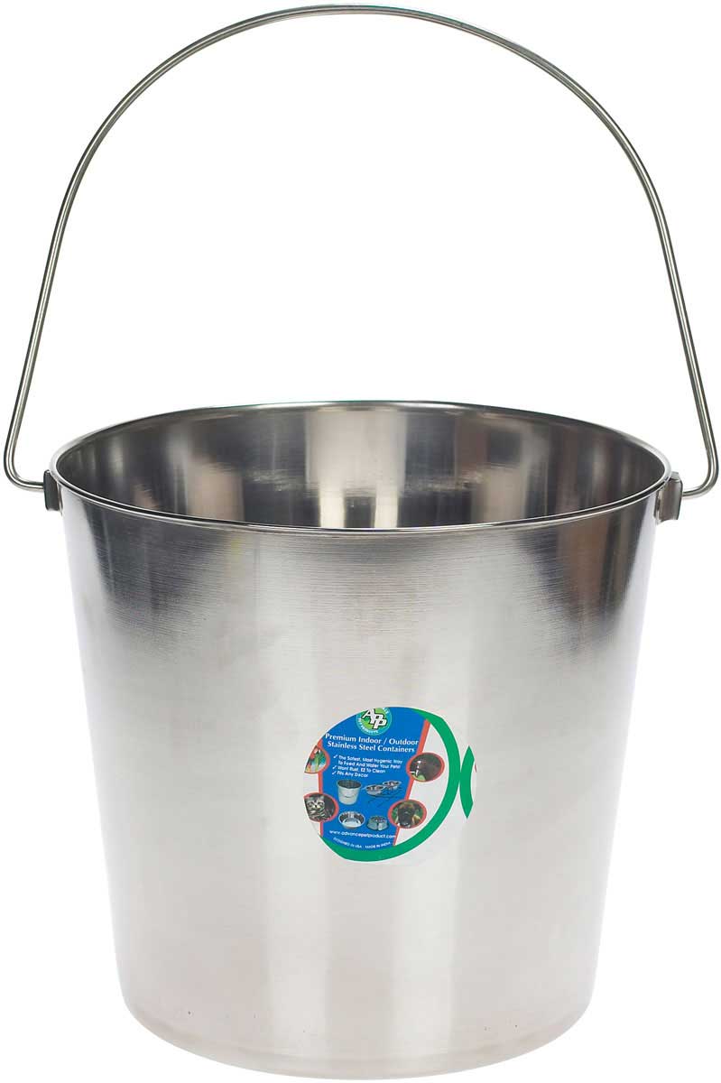 16 Quart Stainless Steel Pail, Stainless Steel Pails and Buckets by Size