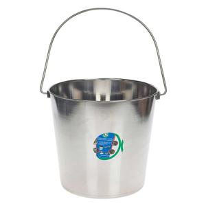 Indoor/Outdoor Stainless Steel Feed and Water Pail Item # 33182