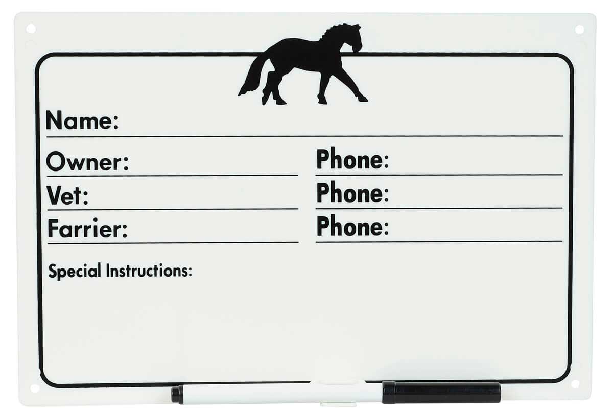 Horse Name Plate Set Weatherbeeta Stalls Stable Equipment