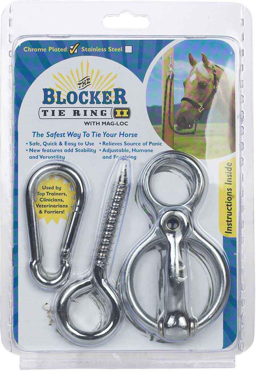 Set of 2 Tie Ring || Horse Tie Ring Chrome Blocker 