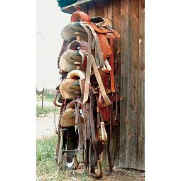 4 Tier Wall Mount Adjustable Western Saddle Rack Item # 38933