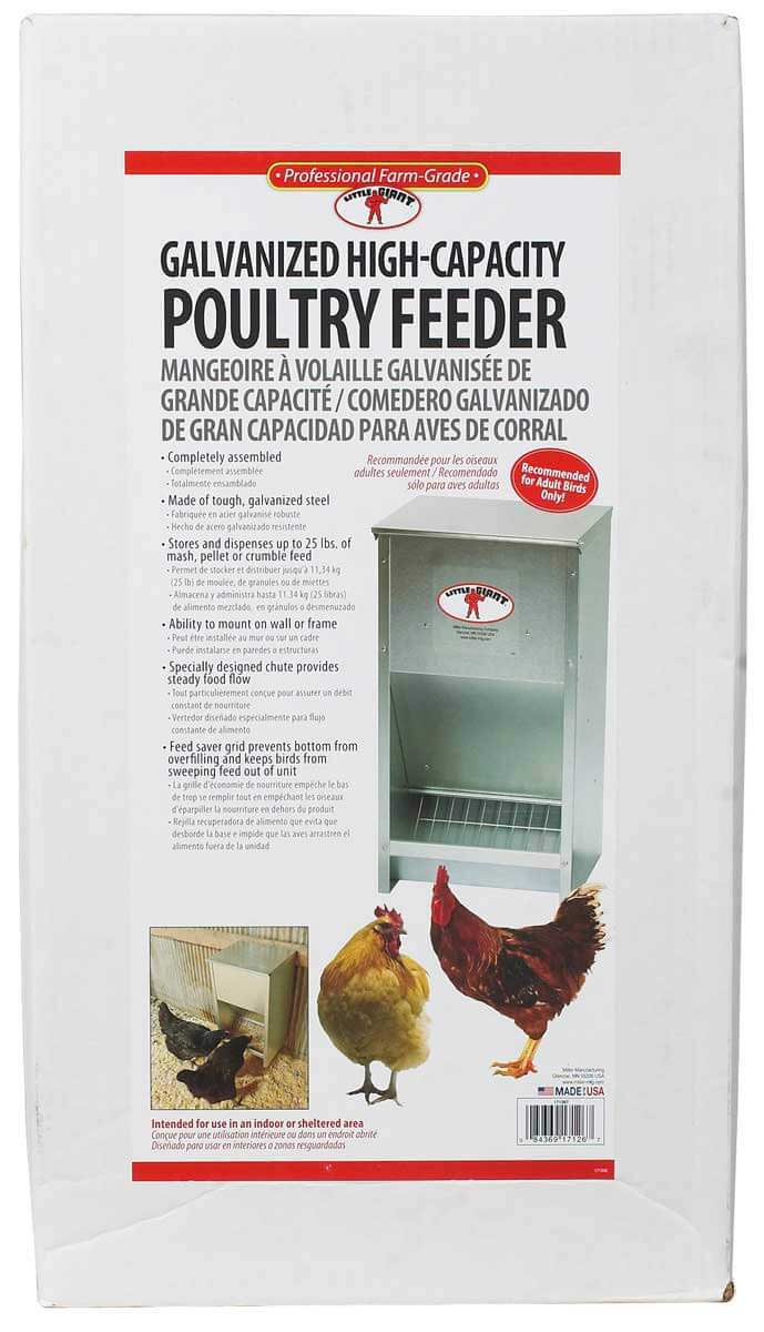 Little Giant 171267 Galvanized High Capacity Poultry Feeder 