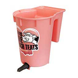 Single Over-the-Fence Calf Feeder Bucket Peach Teats
