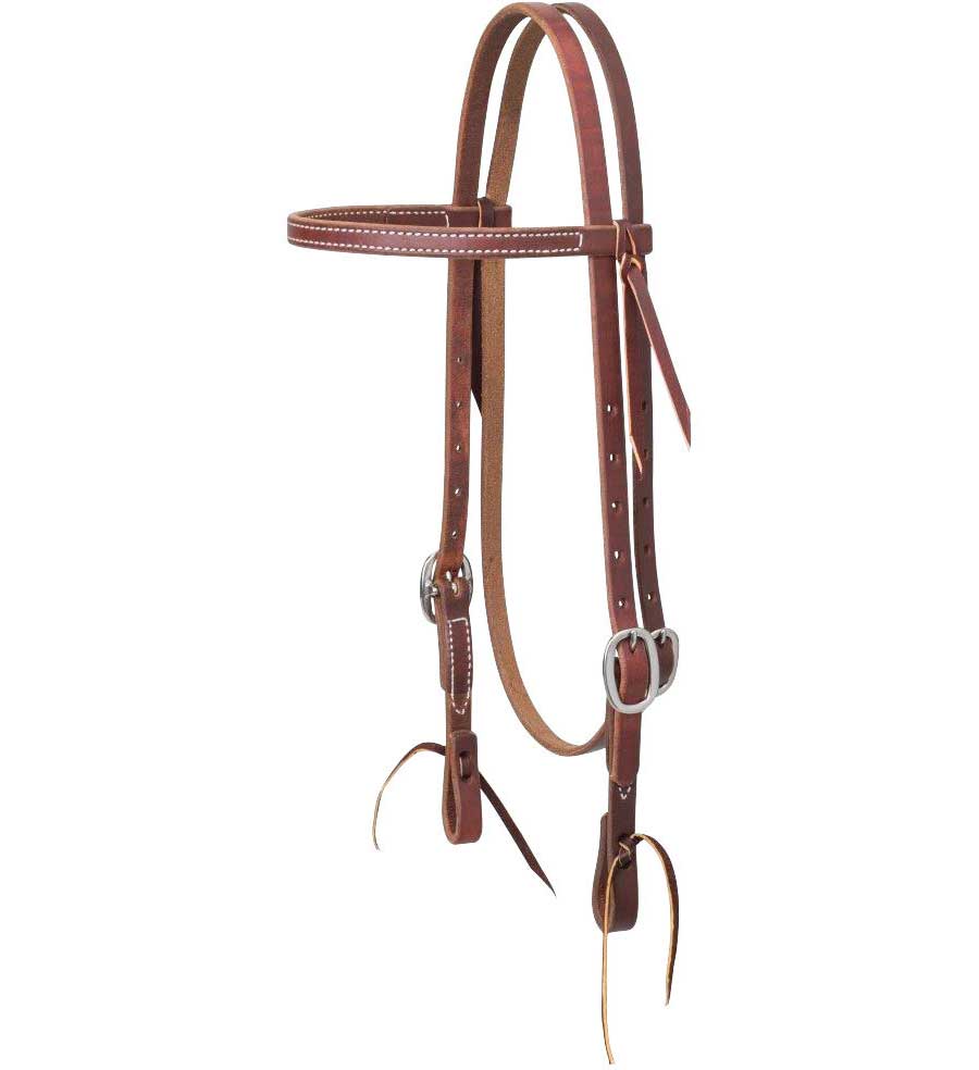 Black Horse Weaver Leather Black Leather 5/8" Wide Browband Headstall 