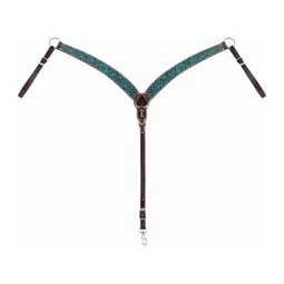 Carved Turquoise Flowered Breast Collar Item # 43306