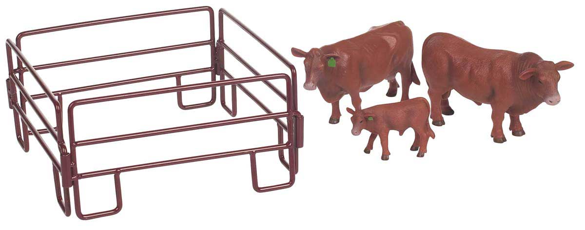 Toy Red Angus Bull Cow Calf And