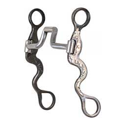 Floral Square Hinge Port Horse Bit