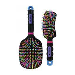 Rainbow Tail Tamer Paddle Brush and Curved Handle Brush Set for Horses  Professional's Choice