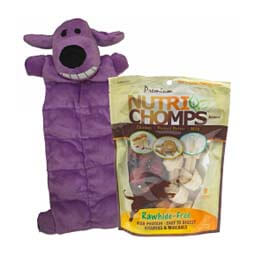 Loofa Squeaker Mat and Nutri Chomps Knots Dog Gift Set Item # 45439