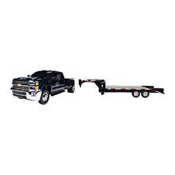Chevrolet Silverado Dually Truck and Flatbed Trailer Toy Set Big Country Farm Toys