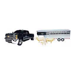 Chevrolet Silverado Dually Truck, Sundowner Trailer, and Charolais Family Toy Set Item # 47341
