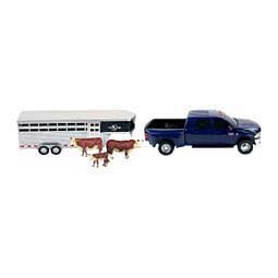 Ram 3500 Mega Cab Dually Truck, Sundowner Trailer, and Hereford Family Toy Set Item # 47343