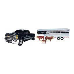 Chevrolet Silverado Dually Truck, Sundowner Trailer, and Hereford Family Toy Set Item # 47344