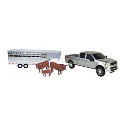 Ford F250 Truck, Sundowner Trailer, and Red Angus Family Toy Set  Big Country Farm Toys