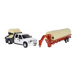 Ford Flatbed F-350 Truck, Hay Trailer and Hay Bales Toy Set Item # 47348