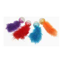 Lattice Ball with Feather Cat Toy Multipet