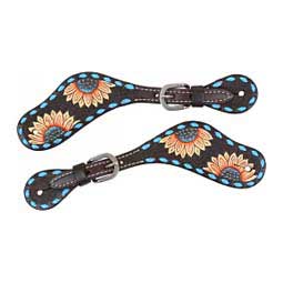 Sunflower Buckstitch Spur Straps Circle Y