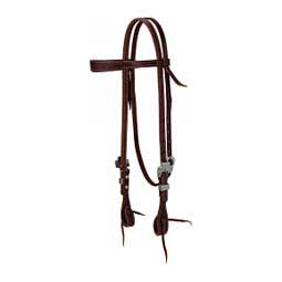 Working Tack 5/8" Slim Browband Horse Headstall with Rasp Hardware Design Item # 47623