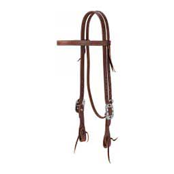 ProTack 3/4" Straight Browband Horse Headstall with Native Hardware Design Item # 47631