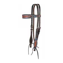 Bronco Blue Texas Flower 5/8-in Browband  Circle Y