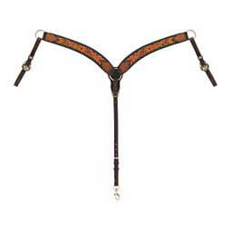 Floral Buckstitch Contoured Breast Collar Weaver Leather