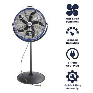 Maxx Air 20-in 3-Speed Outdoor Pedestal Fan with Misting Kit Item # 50198